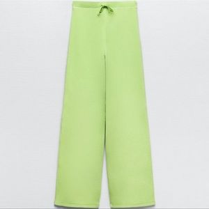 Zara high waste flare ribbed pants